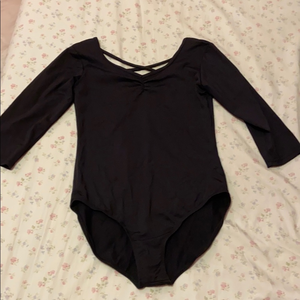 Little Girls Dancing Black Leotard
